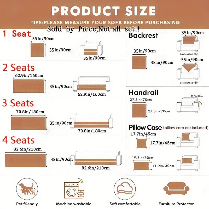 Чехол на мебель из шерсти шенилль противоскользящий универсальный защитник дивана для всех сезонов