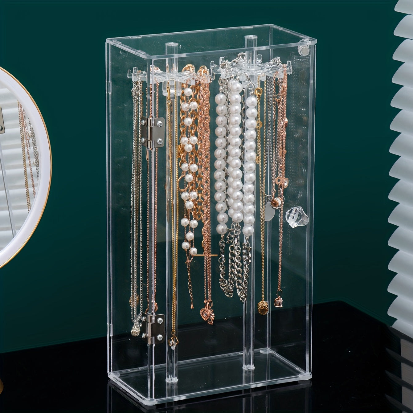 Acrylic Jewelry Storage Box with Large Capacity for Necklace and Jewelry Display