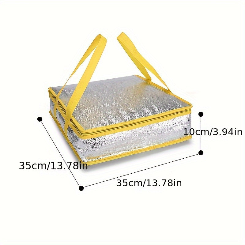 Bolsa aislada para entrega de pizza, nevera a prueba de fugas con cremallera y asa