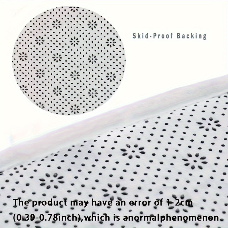 Bohemian Square Floor Mat Non-Slip 8mm Thick Polyester Indoor Outdoor