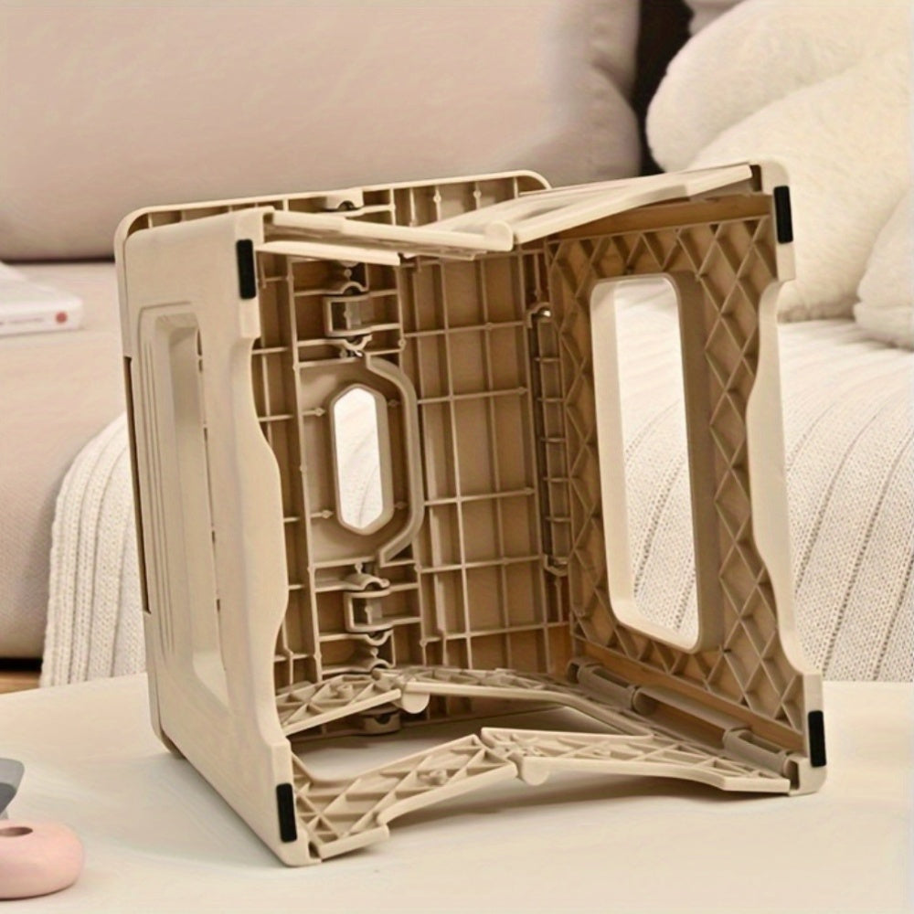 Taburete plegable de plástico cuadrado, portátil, duradero y antideslizante para hogar, cocina y exterior