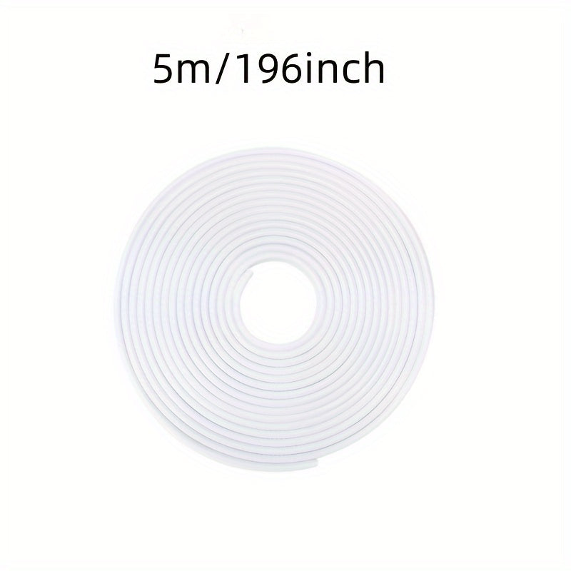 5m PVC Avtomobil eshigi chetini himoya qilish uchun qoplama chizig'i, universal moslik, to'qnashuvga qarshi, ovozli, changga qarshi
