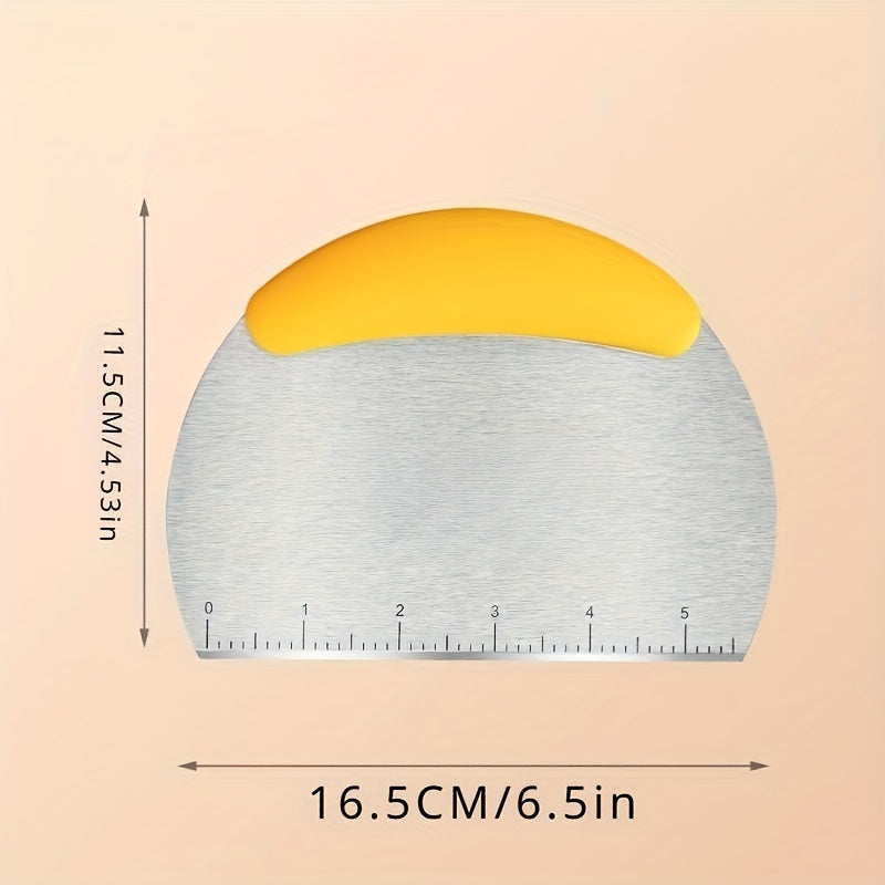 Stainless Steel Dough Cutter with Measurement Scale for Baking Pizza Pastry