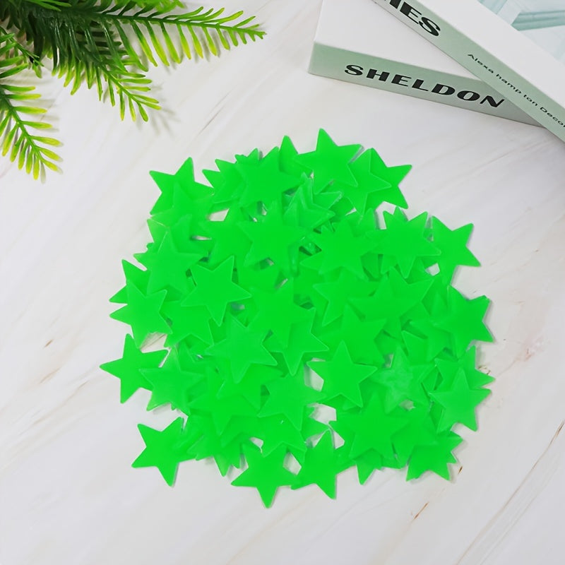 Glow-in-the-Dark Star Wall Stickers Reusable Self-Adhesive for Fantasy Rooms