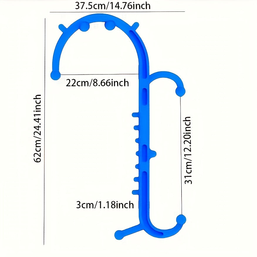 Blue Handheld Trigger Point Massage Tool for Full Body Muscle Relaxation