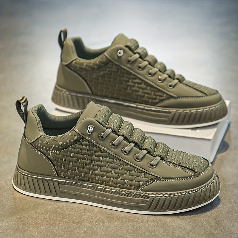 Trendy Low-Top Solid Color Sneakers for Casual Wear with Fabric Upper and Rubber Sole