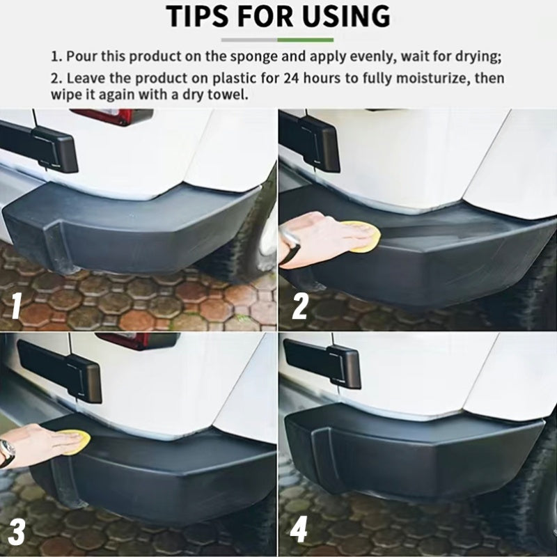 Plastic Restorer for Car Bumpers and Dashboards Deep Gloss Black