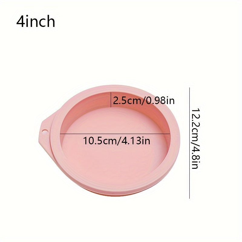 4 dona silikon tort qoliplari 10.16cm 15.24cm 20.32cm dumaloq yopishmaydigan pishirish asboblari