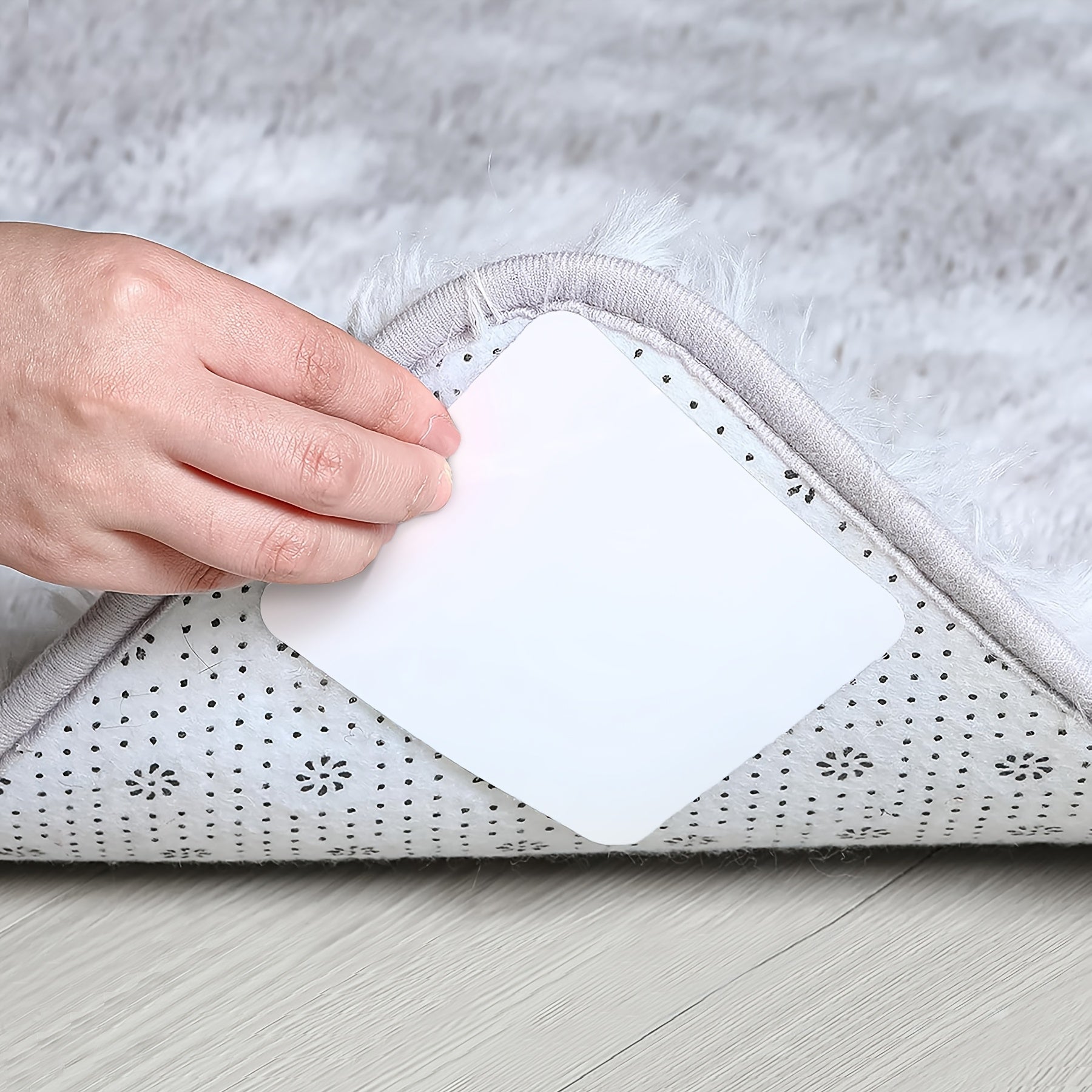 Set of 4/8 Anti-Slip Rug Gripper Pads 3.15x3.15 Inches for Hardwood Floors