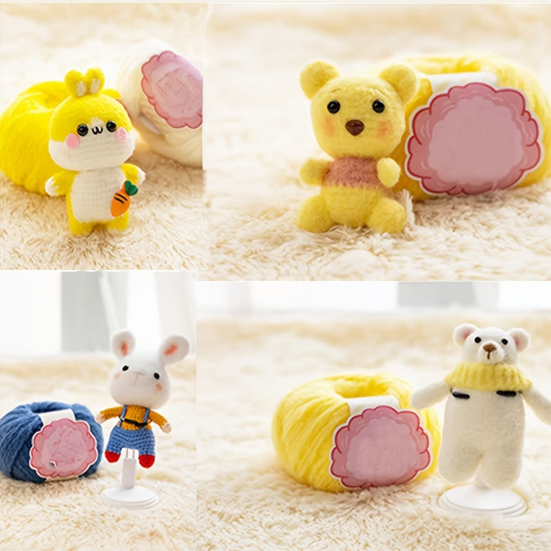 Soft Velvet Yarn Roll 40g Mixed Color Nylon for Knitting Dolls Scarves Blankets