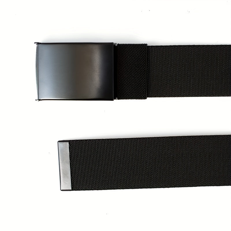 Men Women Canvas Braided Belt with Smooth Buckle for Outdoor and Casual Wear