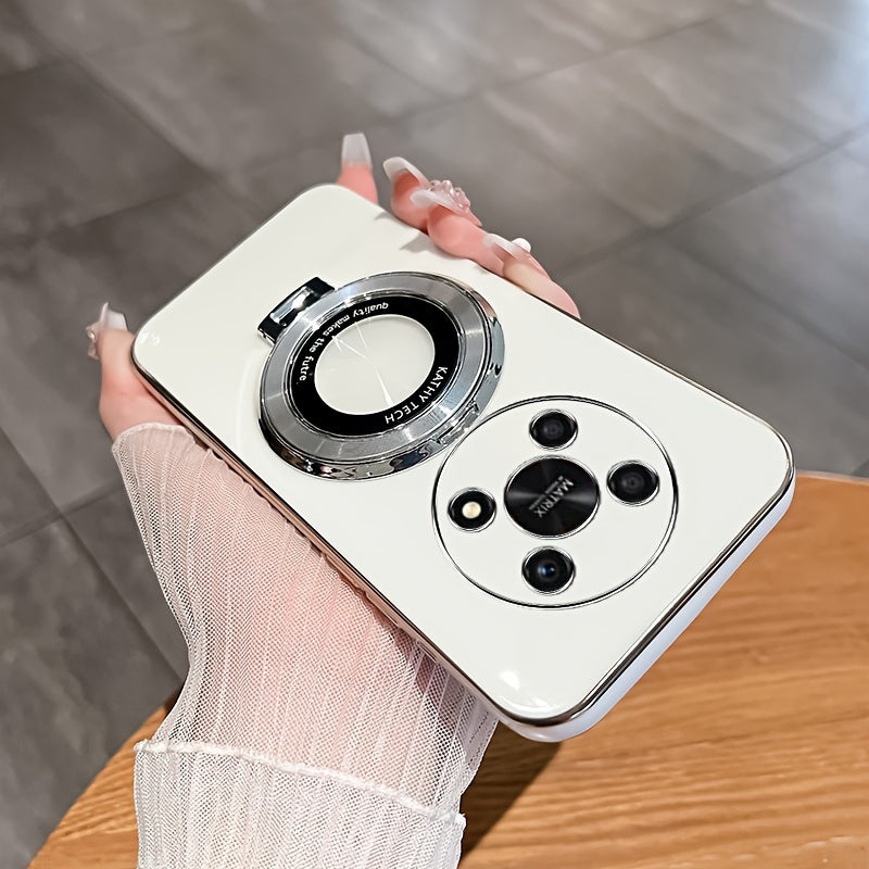 Universal TPU Phone Case for Honor Magic Series Anti-Shock Wireless Charging Stand Magnetic Closure