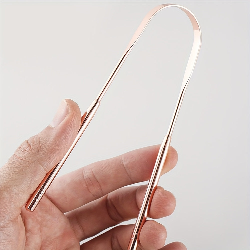 Kattalar uchun zanglamas po'latdan yasalgan tilni tozalash uchun qirqish qismi qizil, bardoshli og'iz parvarishi asbobi