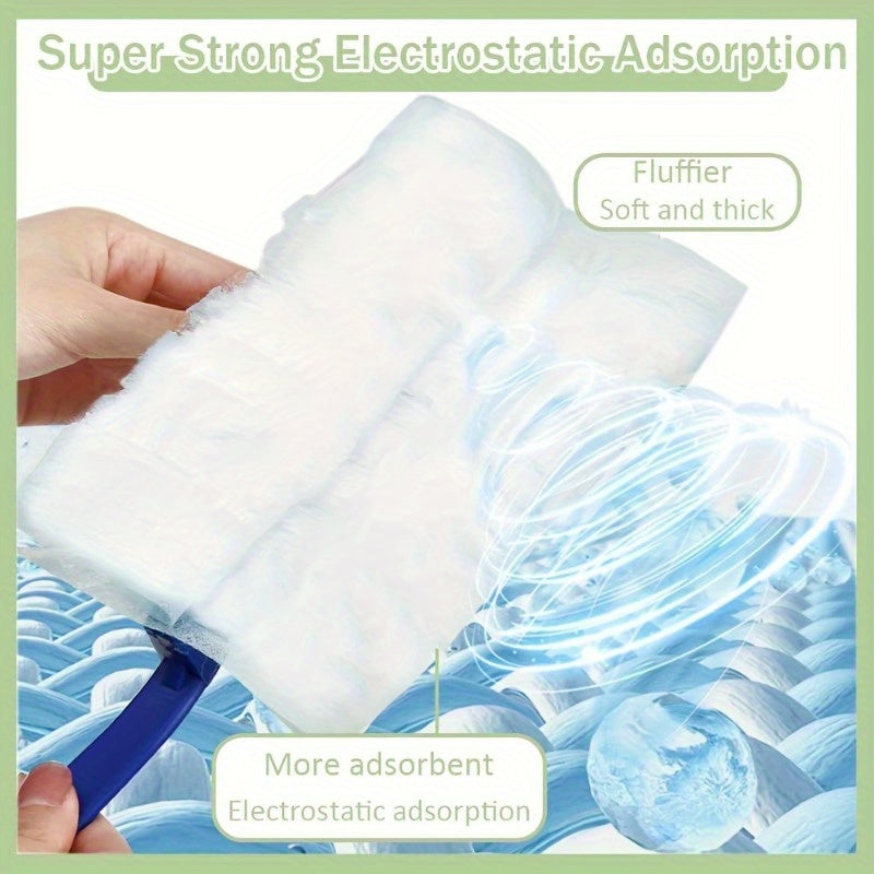 Elektrostatik chang olib tashlash cho'tkasi boshlariga mo'ljallangan polyester to'ldiruvchilar. 10 dona yoki 50 dona to'plamlarda mavjud. Kir yuvish xonalari, mebellar, avtomobillar, klaviaturalar va tozalash mahsulotlari uchun mos keladi. Qilmaydi