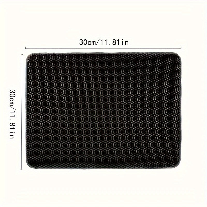 Large Dual-Layer EVA Cat Litter Mat for Easy Cleanup and Splash Prevention