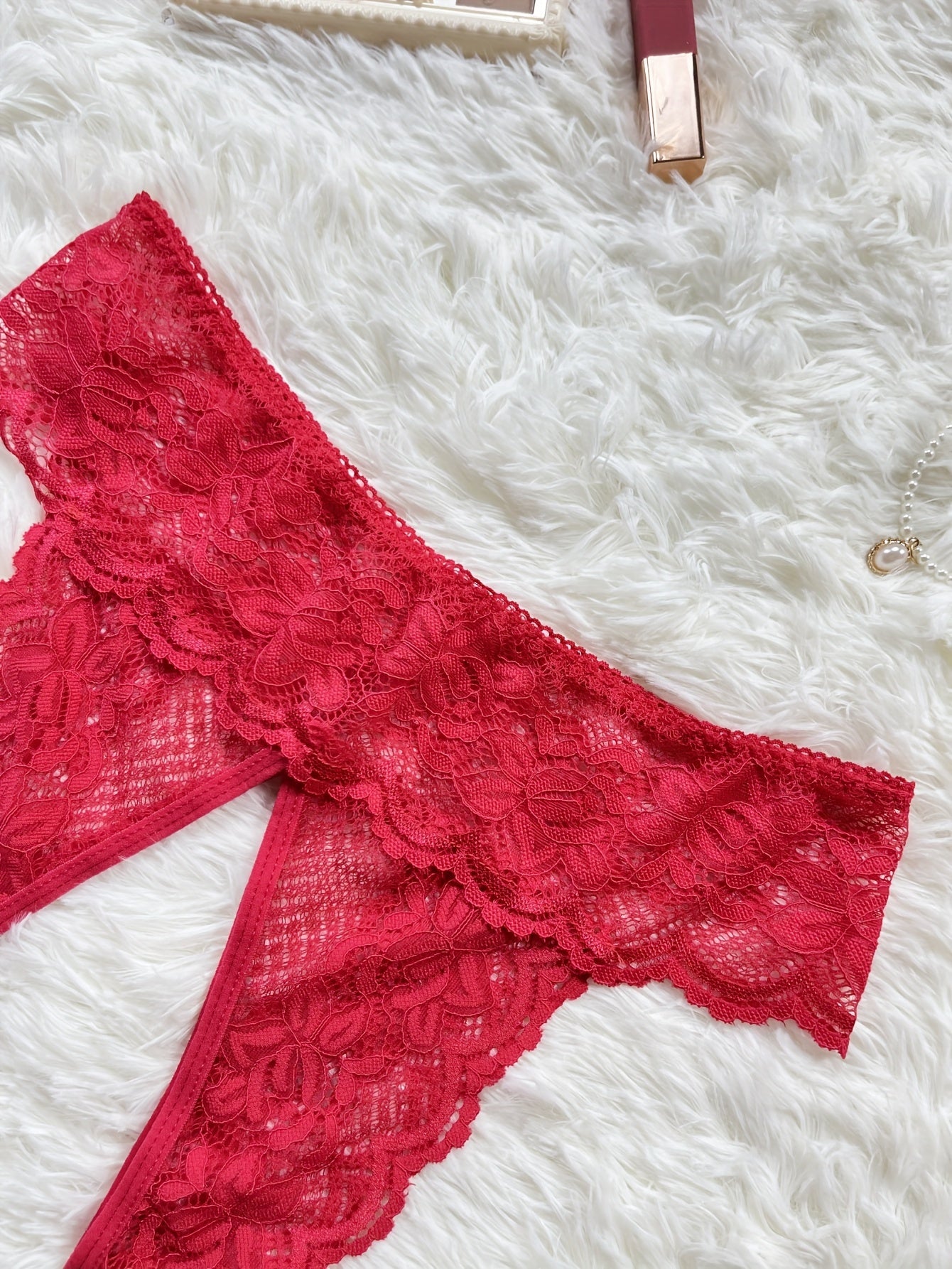 Women's Lace Thongs Open Crotch Panties Sexy Lingerie