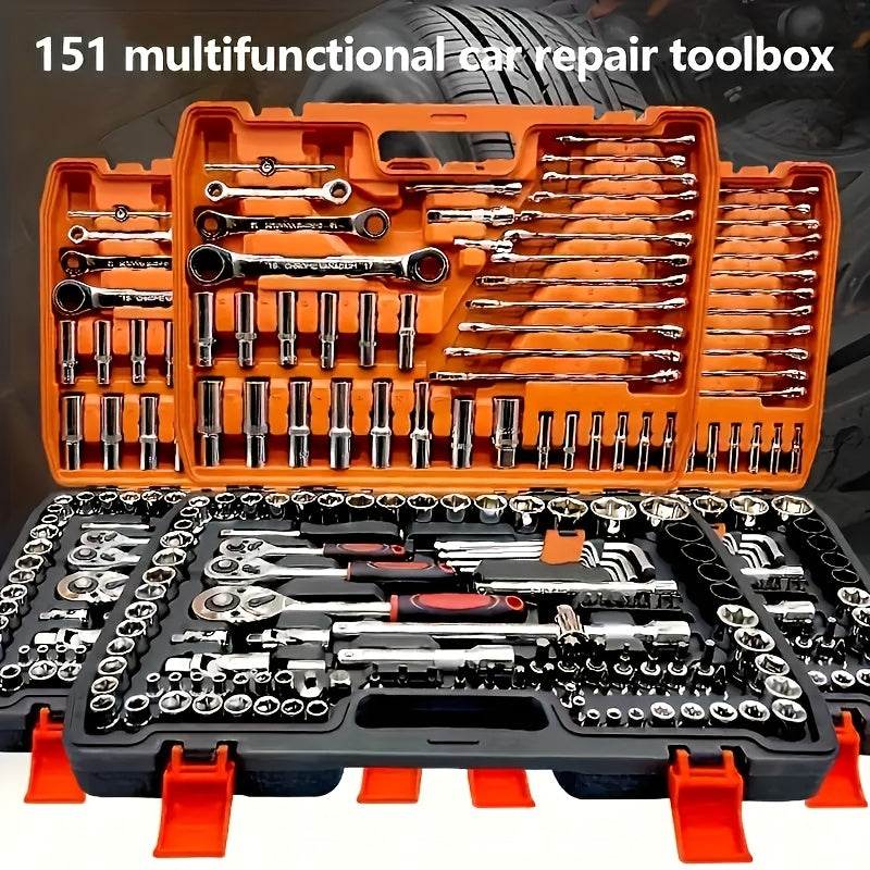 Professional Tool Set 46-151pcs Vanadium Chromium Steel Repair for Cars Bikes