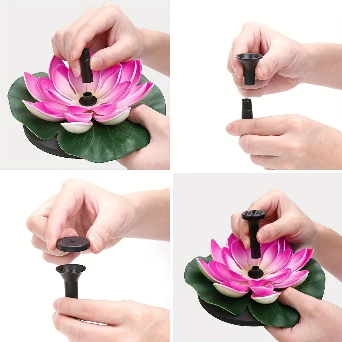 2.5W Solar Fountain Pump Floating Lotus Design for Ponds and Bird Baths