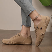 Women's Solid Color Lace Up Sneakers Lightweight Breathable Comfort Shoes