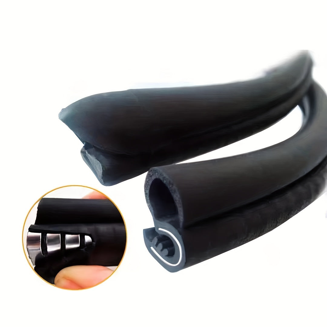 Car Door Edge Weatherstripping Seal Strip Set for B Pillar Rubber Protection