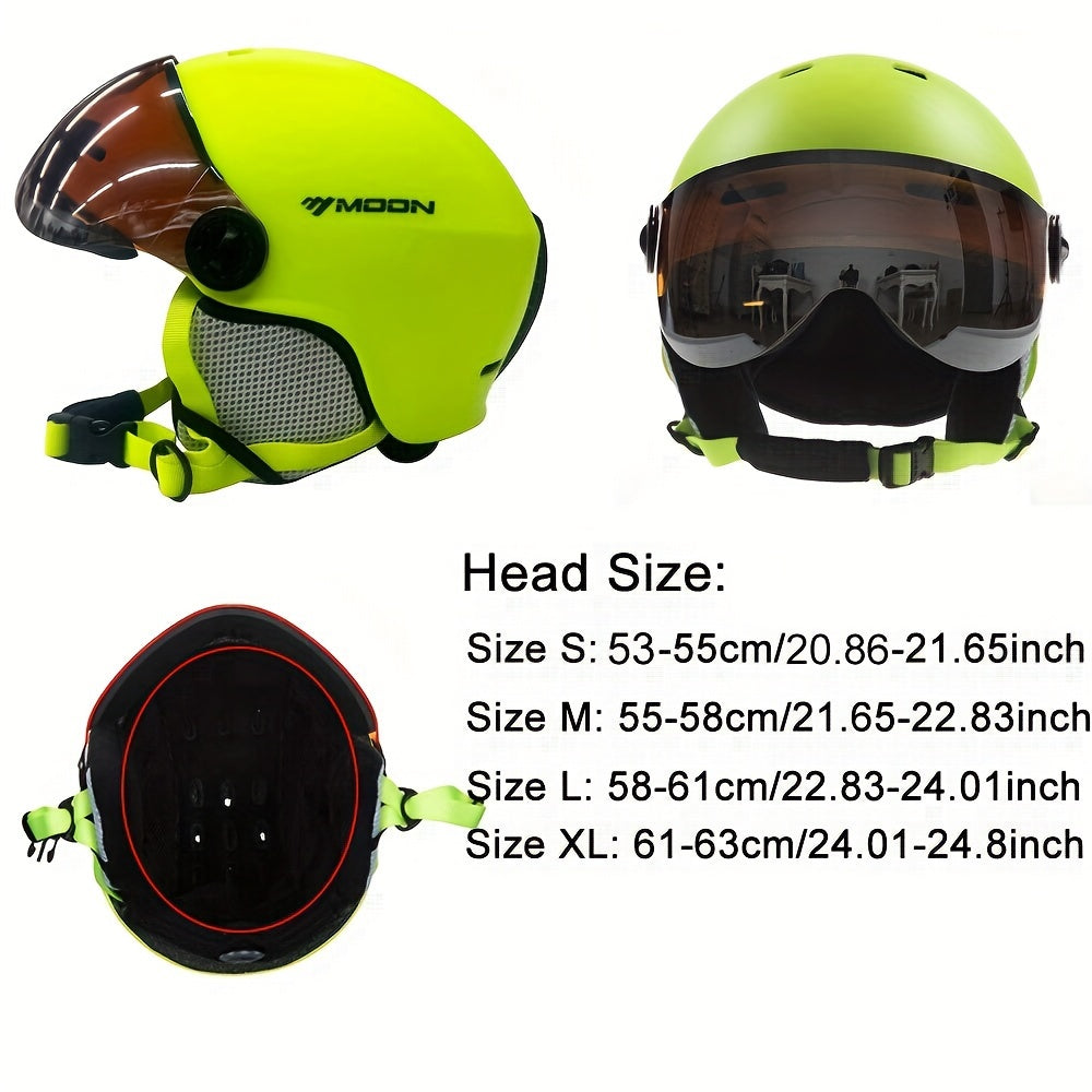High-Quality Ski Helmet Goggles for Outdoor Sports Black PC