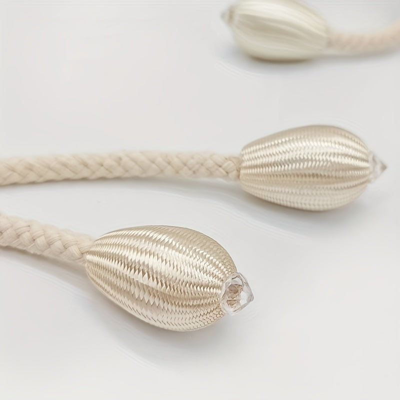Contemporary Adjustable Curtain Straps with Rope Buckles for Easy Storage