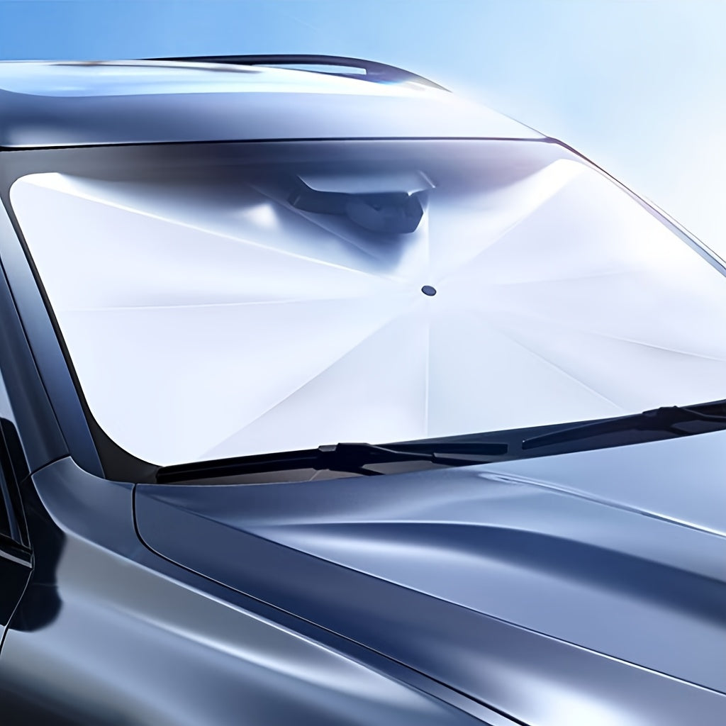 Qayriladigan avtomobil quyosh soyasi umbrella UV himoyasini ta'minlaydi va ko'p avtomobillar uchun issiqlikni to'sadi, foydalanish va saqlash oson.