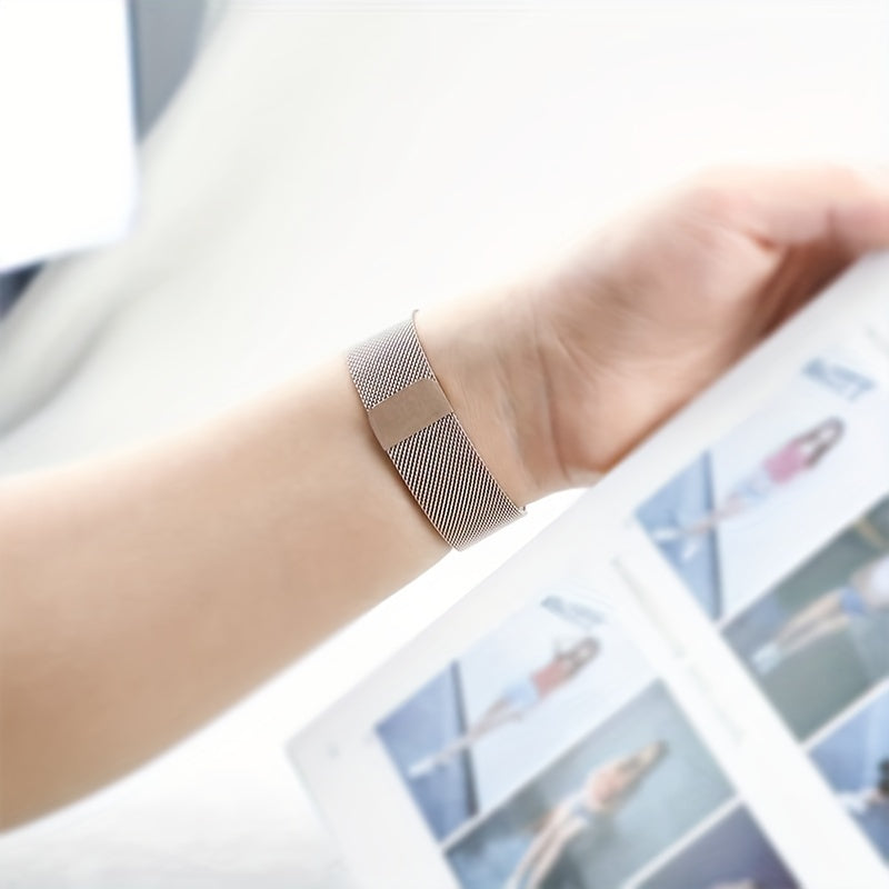 Stainless Steel Mesh Watch Band 20mm Magnetic Closure Compatible with Samsung Galaxy Watch 4 5 6 and Watch 4 Classic 5 Pro