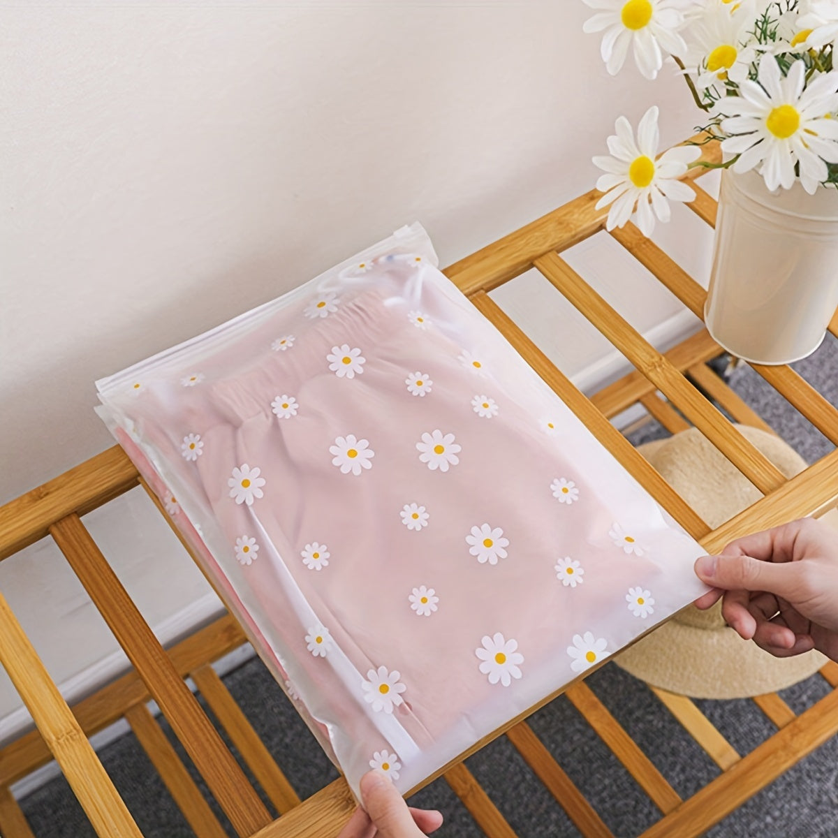 Frosted PE Storage Bags Set of 10 for Clothes Gifts Travel Home Organization