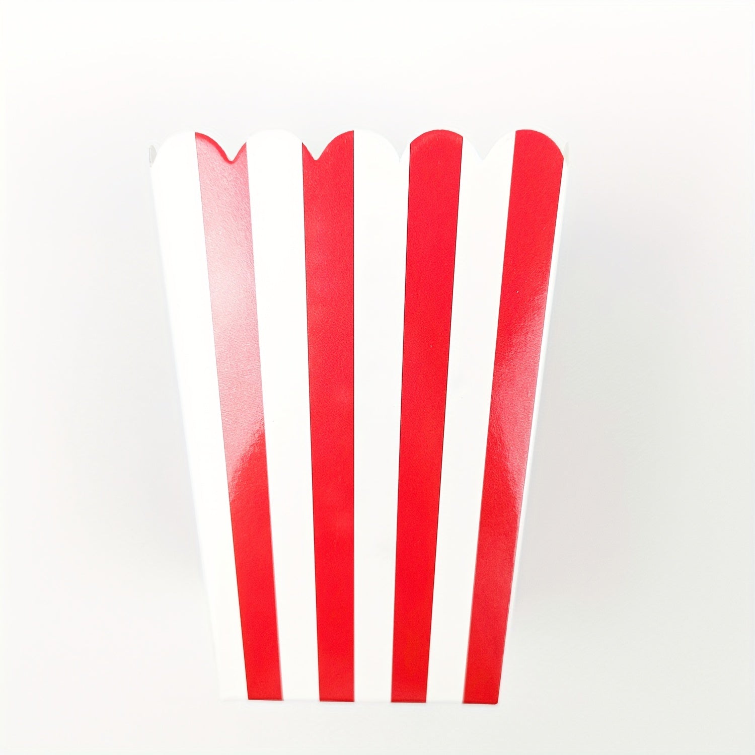 Striped Paper Popcorn Boxes Set of 12 for Parties and Snacks