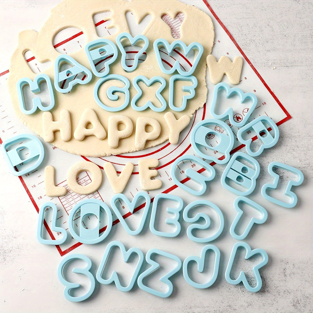Set of 26 Alphabet Cookie Cutters for Baking and Biscuit Decorating