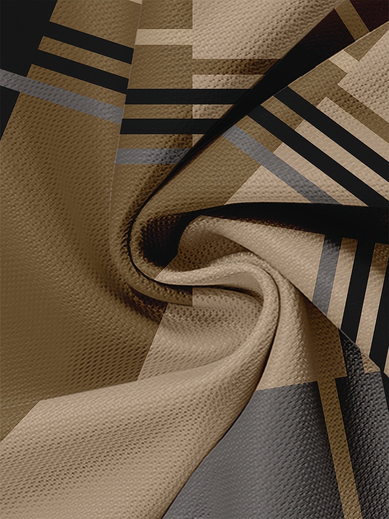 Мужская 3D полосатая полиэстеровая повседневная футболка с круглым вырезом