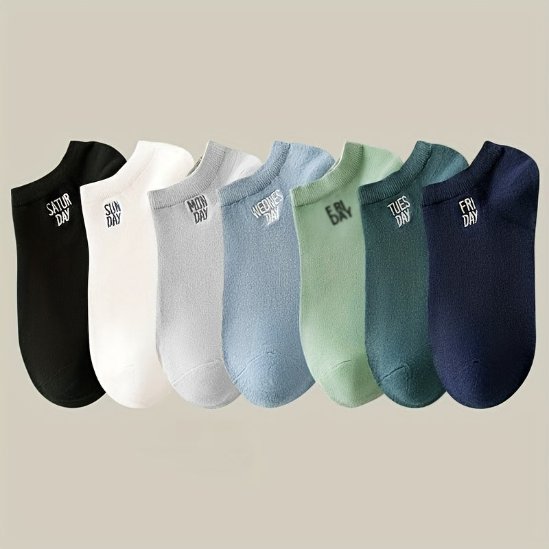 Calcetines bajos para hombre, 7 pares, transpirables, resistentes al olor, verano, uso diario, al aire libre