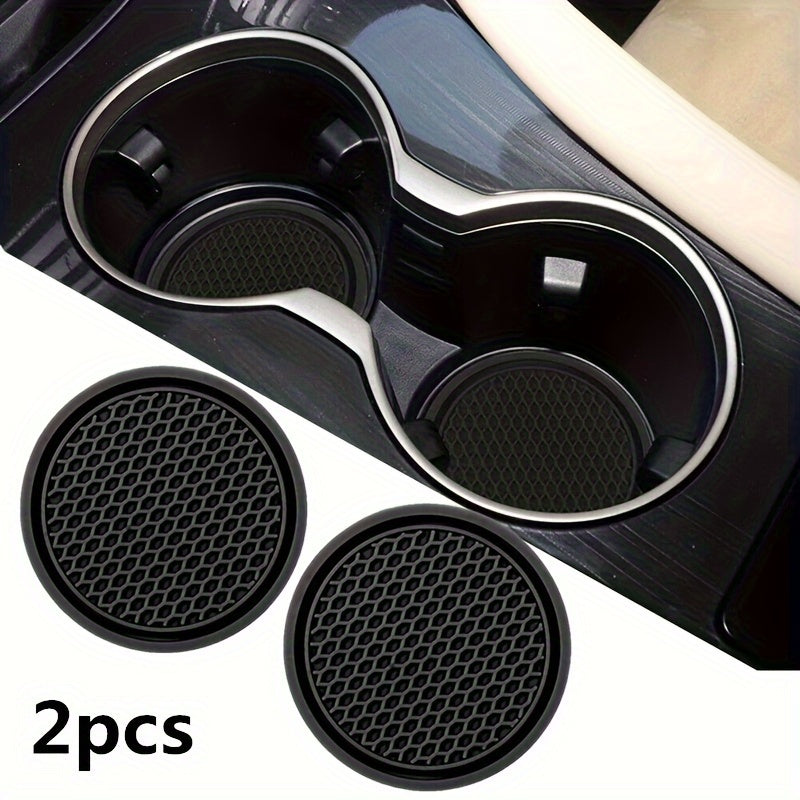 2pcs Car Cup Holder Coaster PVC Universal Auto Anti Slip Insert