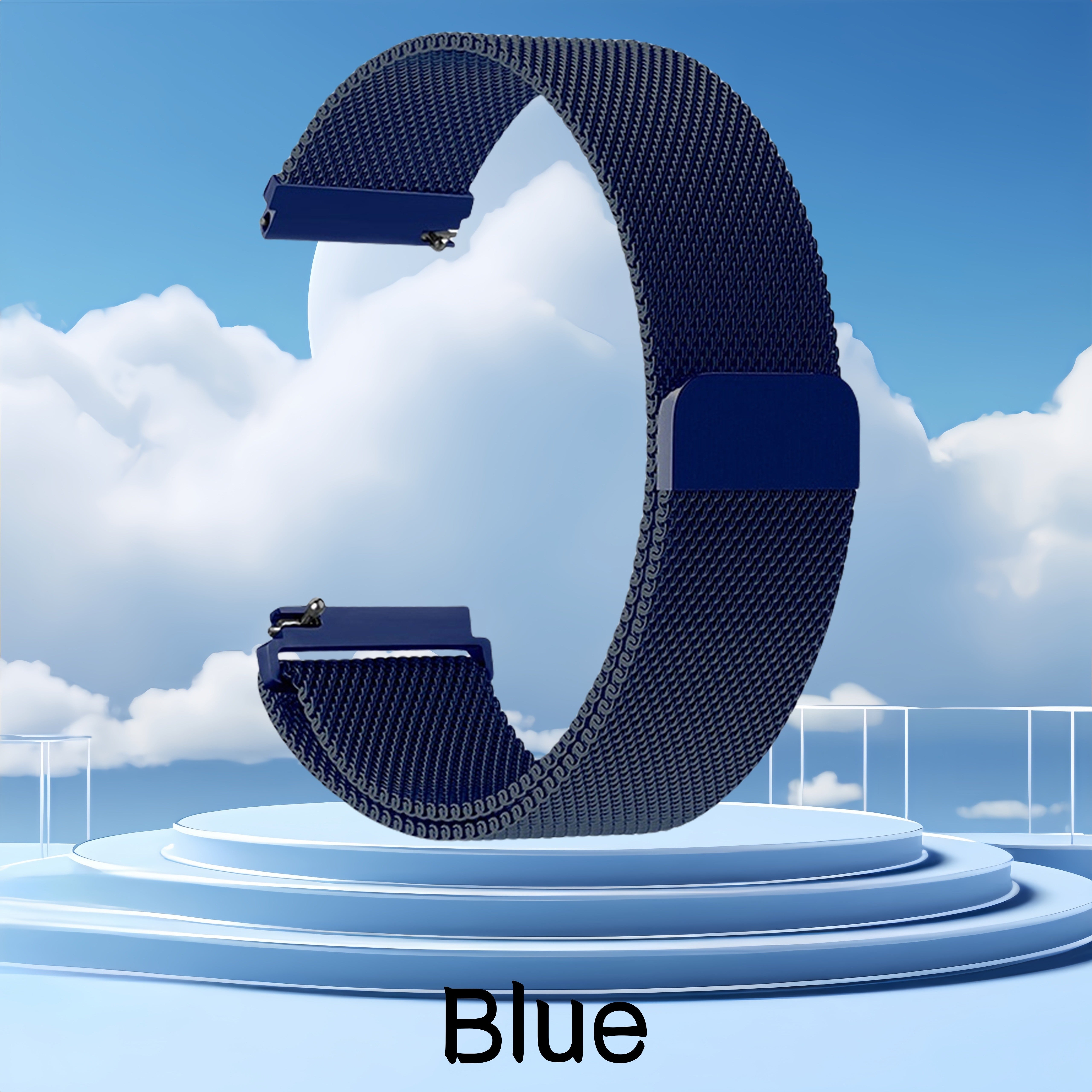 Stainless Steel Mesh Watch Band 20mm Magnetic Closure Compatible with Samsung Galaxy Watch 4 5 6 and Watch 4 Classic 5 Pro