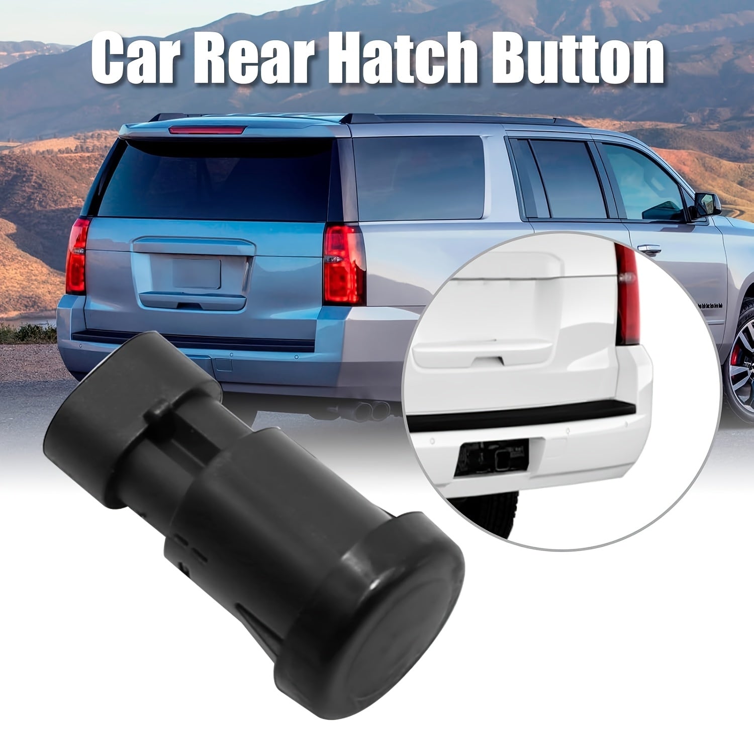 Rear Liftgate Window Glass Release Switch for SUV Fitment, 2 Pins, No Battery