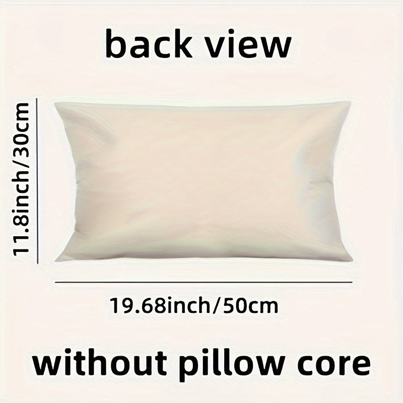 Teal Blue Linen Decorative Pillow Cover 30.48x50.8 cm Reversible Floral Geometric Square Cushion for Couch Bedroom Outdoor