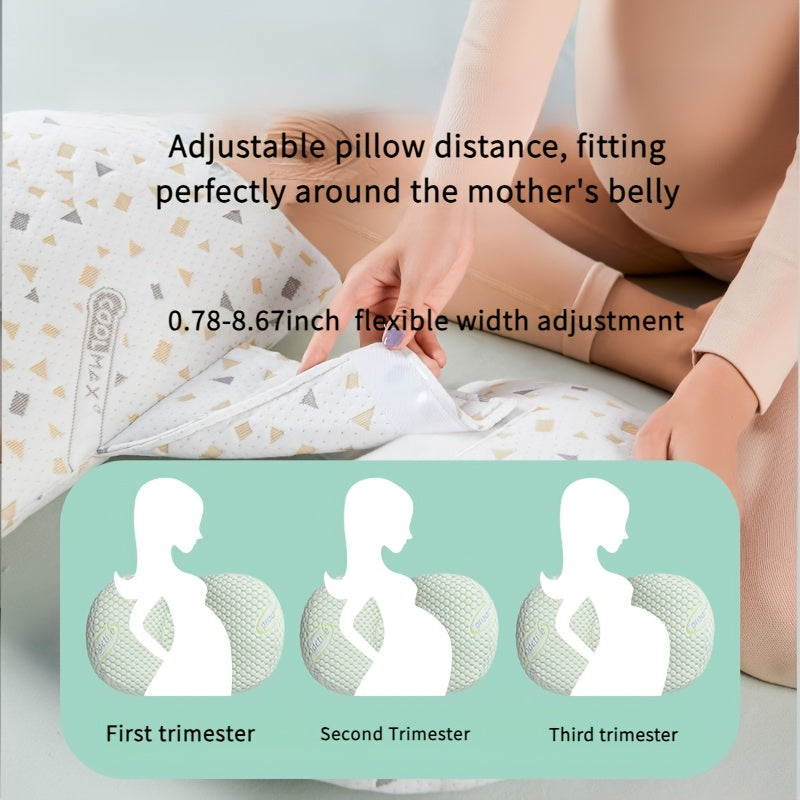 Adjustable U-Shaped Pregnancy Pillow Full Body Support Cushion Removable Cover