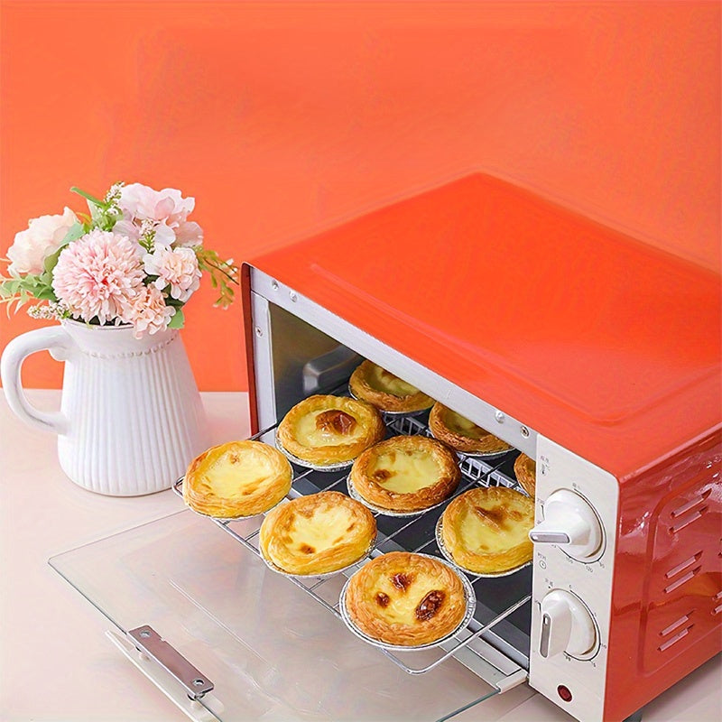 Pack de 50/100 moldes de aluminio desechables para tartas de huevo y hornear