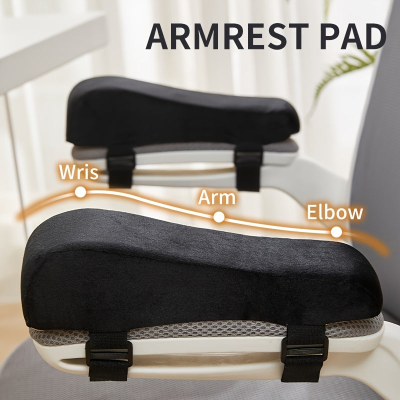 Ergonomic Armrest Pad for Computer and Gaming Chairs Polyester Cover Polyurethane Core Pressure Relief