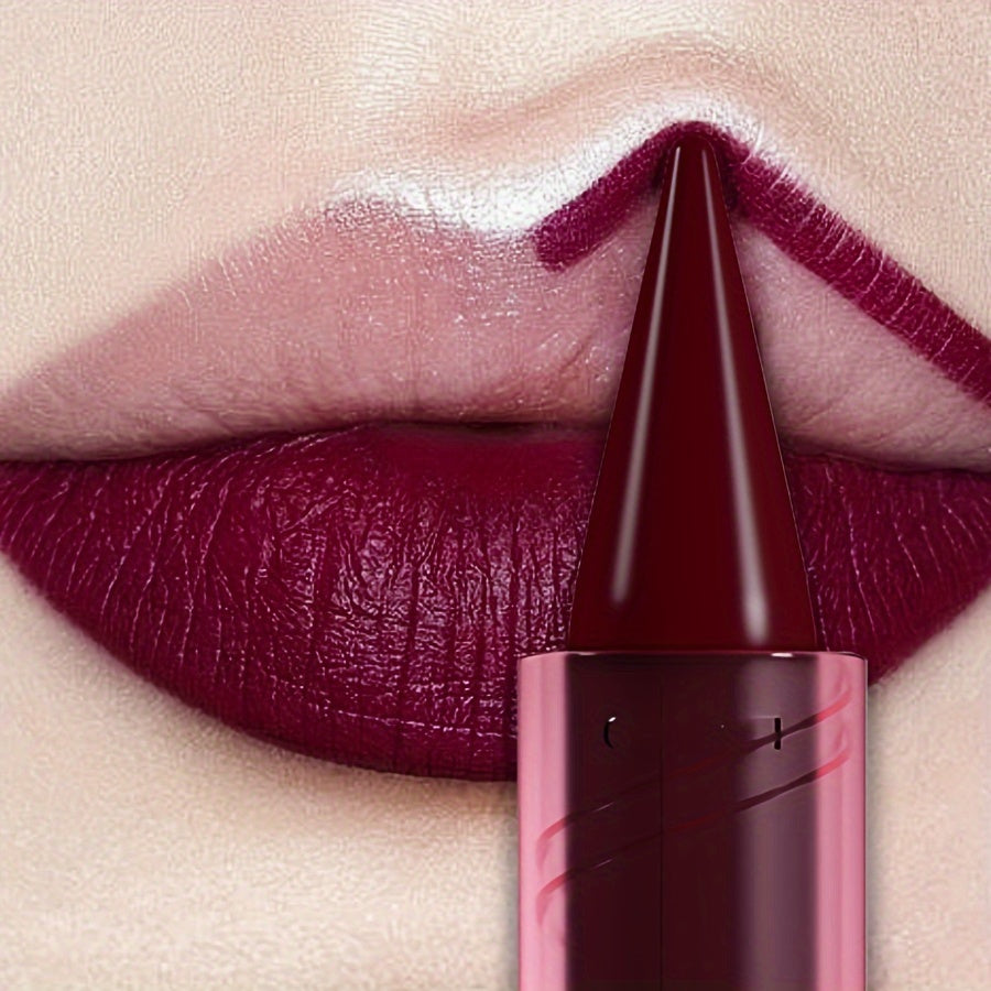 Женская матовая помада для губ стойкая красная и фиолетовая водостойкая и потостойкая