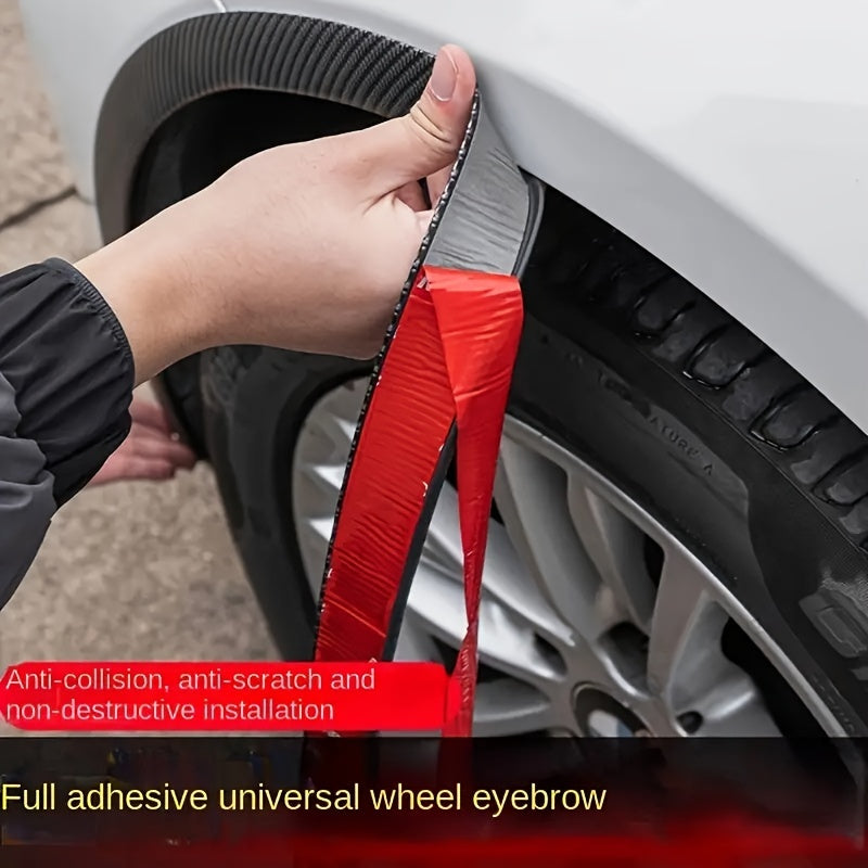 Red Plastic Wheel Arch Protector Strip 1.5m Waterproof Anti-Collision for Cars and SUVs