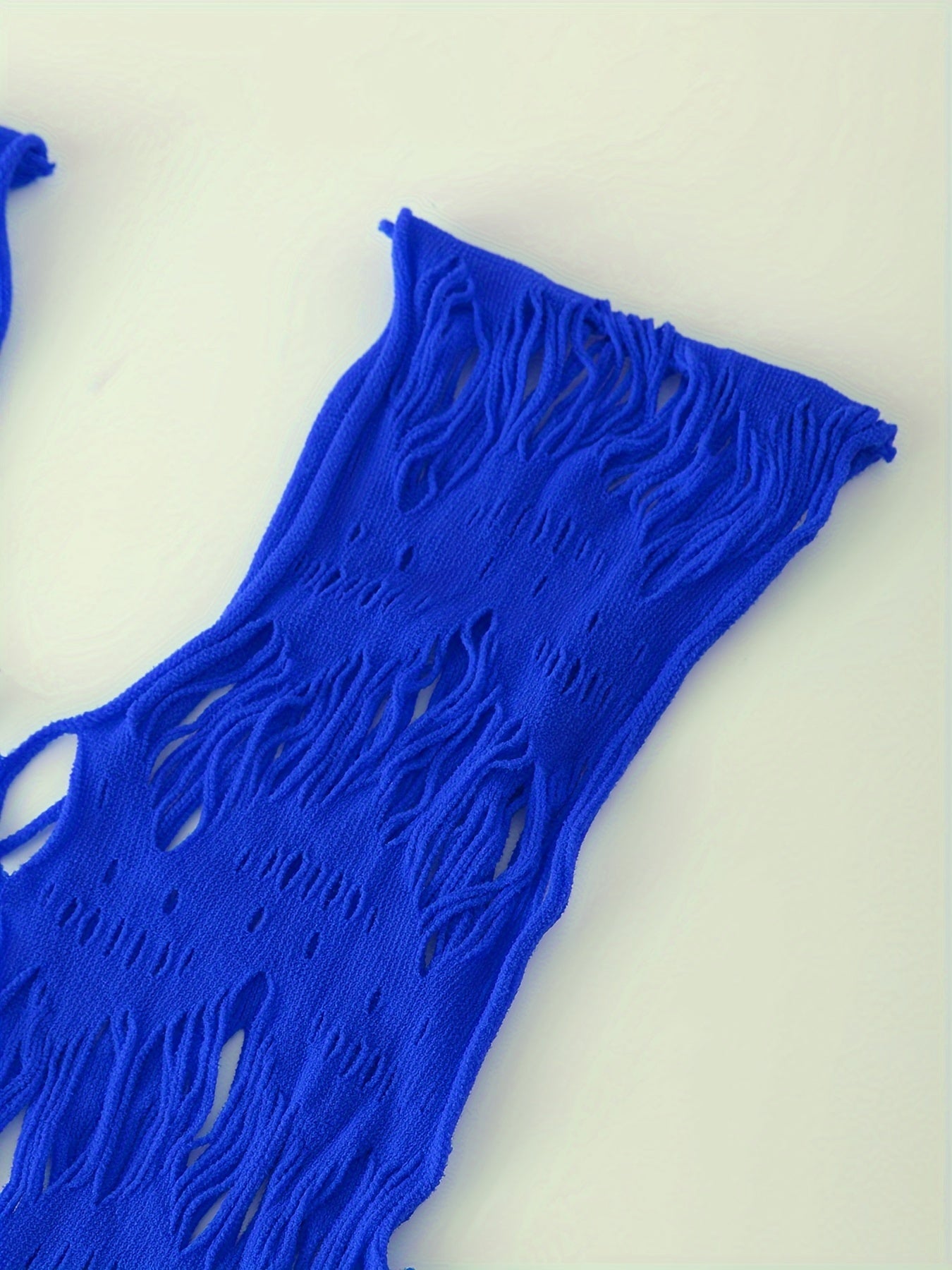 Women’s Sexy Lingerie Short Dress with Ripped Straps and Hollow Out Design