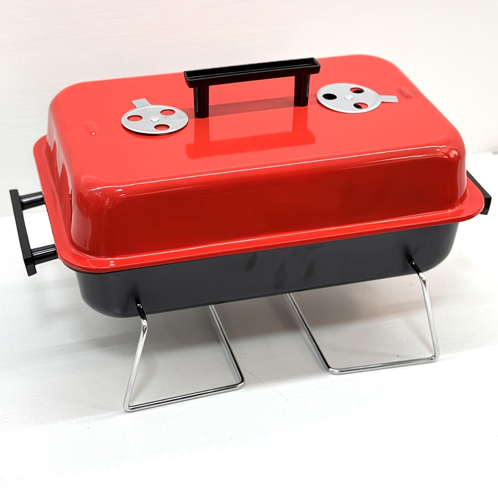 Compact tabletop charcoal grill no electricity required for backyard camping picnics beach outings