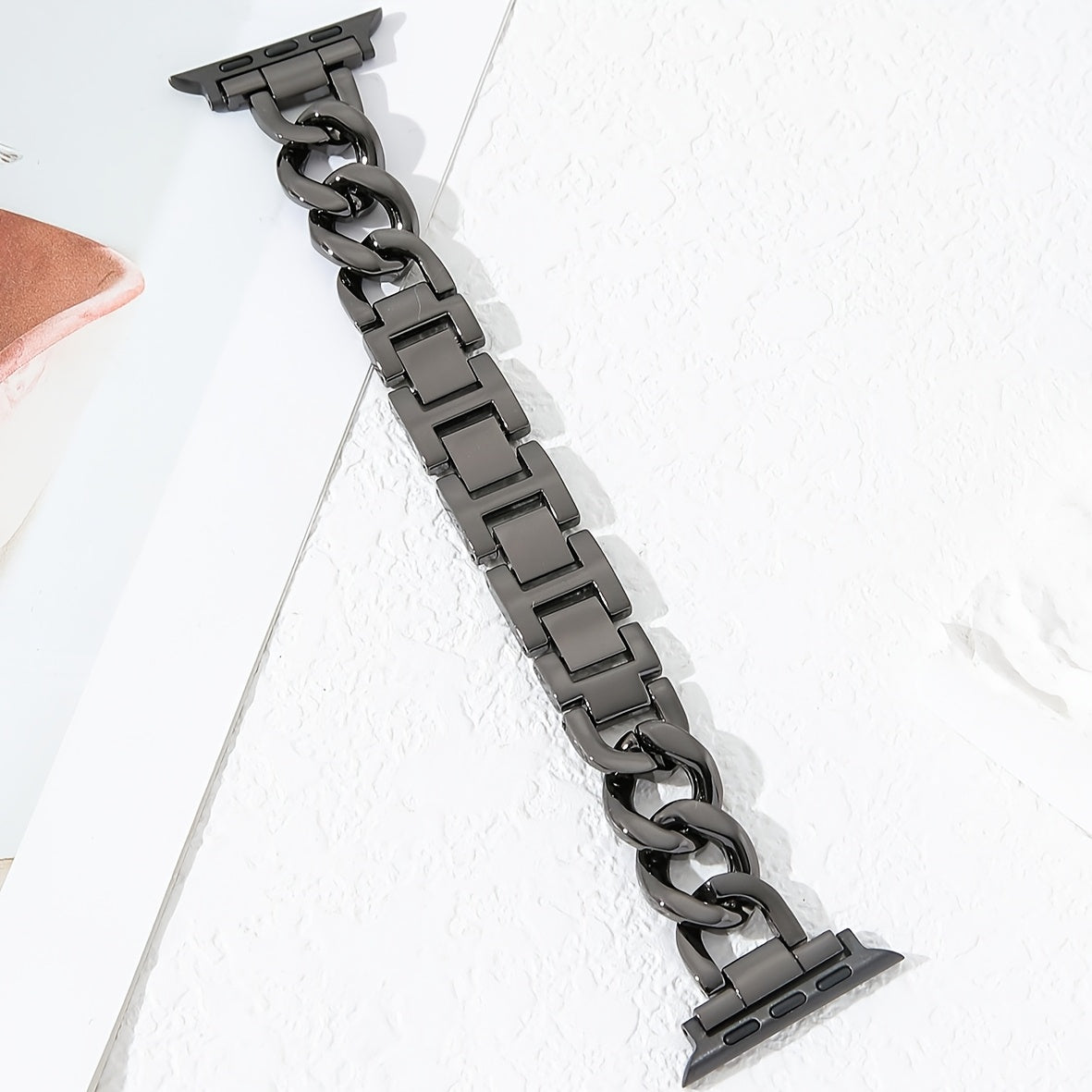 Stainless Steel Denim Chain Watch Strap for Apple Watch Series 1-10 38mm-45mm Replacement Sports Band