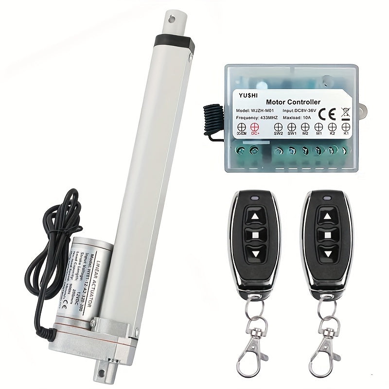 12V DC Linear Actuator with Controller 900N Max Load 10mm/s Stroke 50-300mm