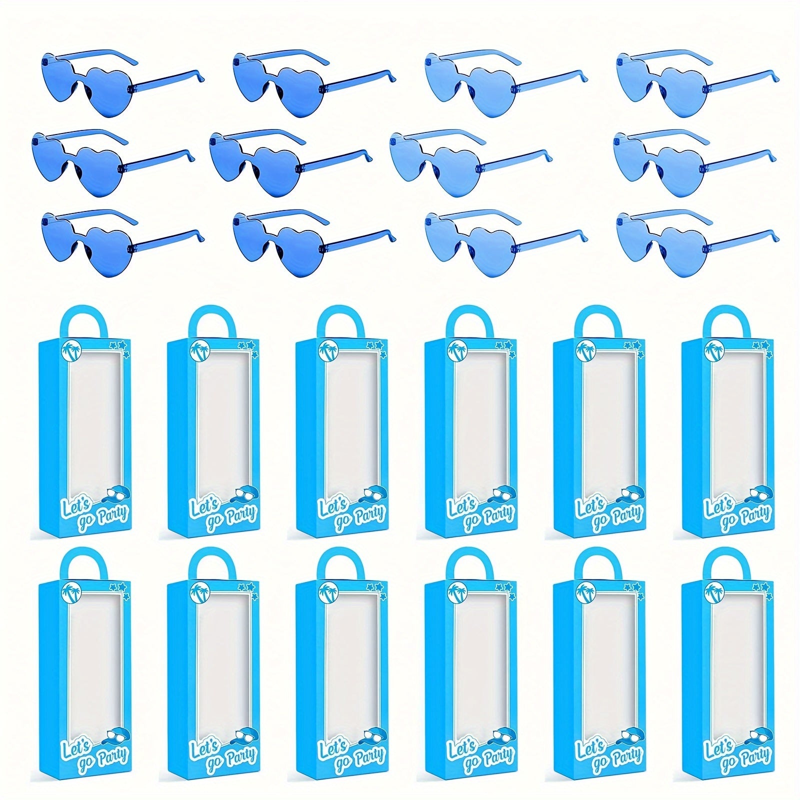 24-Pack Pink Heart-Shaped Glasses Party Favors for Birthdays and Bachelorette Parties