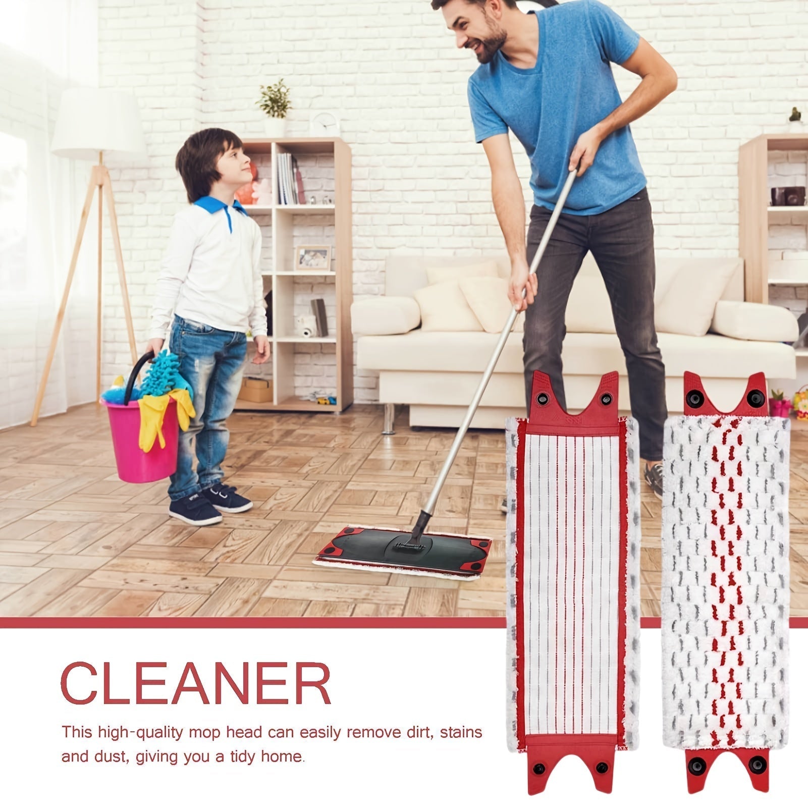 "One Piece Flat Mop Cleaning Tool, Ultra-Fine Fiber Mop Pad Vileda Ultramax/Ultramat bilan mos keladi - Mop Boshini O'zgartirish."