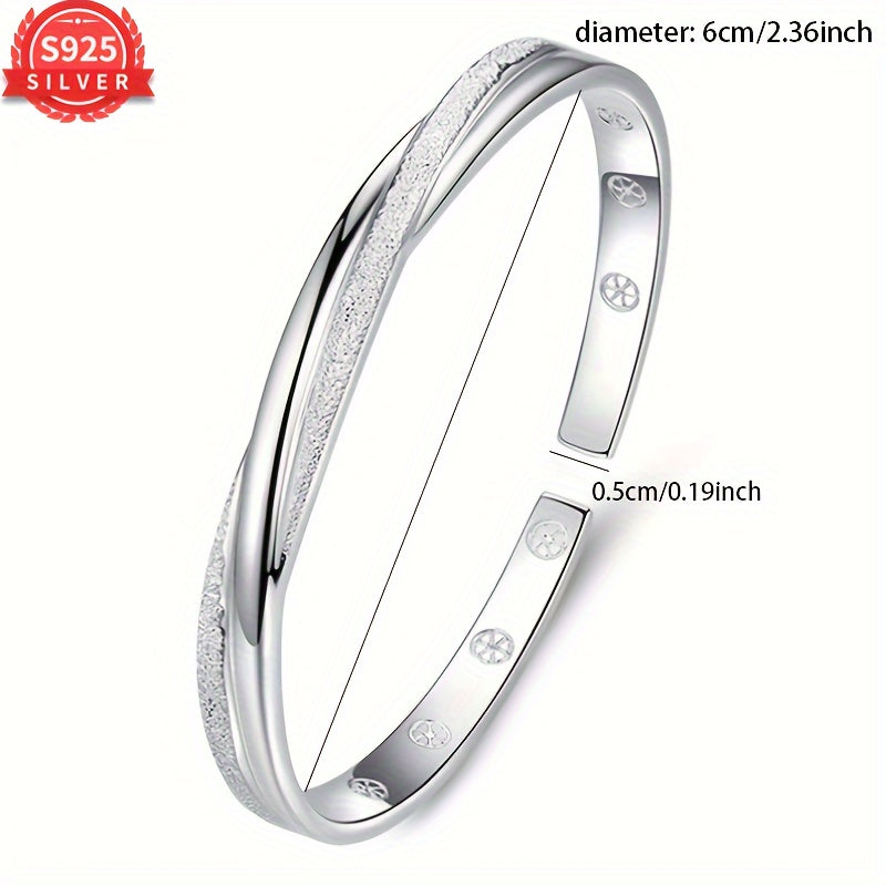 Sterling Silver Bohemian Cuff Bracelet with 18K Gold Plating for Women