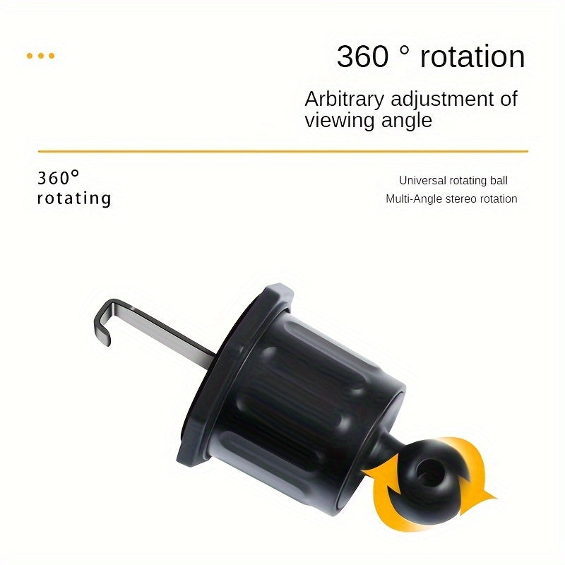 Avtomobil ventilyatsiya telefoni uchun tutqich, aylanishi mumkin metall tokchali tutqich, konditsioner chiqishi uchun